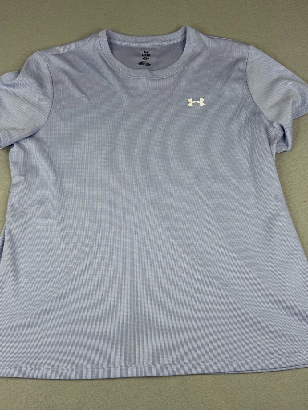 Under Armour UA Tech Tee Women’s Large Lavender Loose Fit Workout Shirt